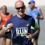 three men running